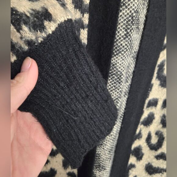 Marled Reunited Clothing Long Sleeve Duster Cardigan Sweater Animal Print Sz XS - Picture 3 of 8
